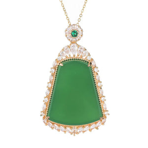 Green Jade Pendant Necklace Choker 925 Silver Man Jewelry