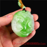 Green Jade Pixiu Pendant Jewelry for Chinese Women Amulet Necklace