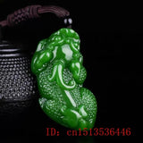 Green Jade Pixiu Pendant Necklace Luck Amulet Sweater Chain
