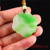Green Jade Rose Pendant for Women Natural Chinese Jewelry Amulet
