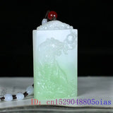 Green Jade Tiger Pendant Natural Jewelry Charm Women Necklace Men Amulet