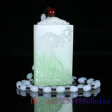 Green Jade Tiger Pendant Natural Jewelry Charm Women Necklace Men Amulet