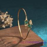 Green Jade Turtle Bracelets 925 Silver Bangles Carved Bracelet Jewelry Gift