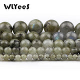 Green Labradorite Round Stone Beads for DIY Jewelry Making