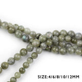 Green Labradorite Round Stone Beads for DIY Jewelry Making