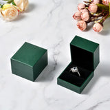 Green Leather Jewelry Box High Ring Pendant Necklace Bracelet Box