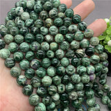 Natural Green Lepidolite Beads 6-12mm Round Stone DIY Bracelet Jewelry