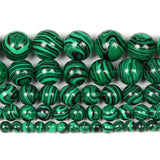 Malachite Natural Stone Beads Stripe Round Loose Beads 6/8/10/12 MM