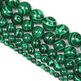 Malachite Natural Stone Beads Stripe Round Loose Beads 6/8/10/12 MM
