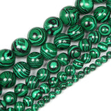 Malachite Natural Stone Beads Stripe Round Loose Beads 6/8/10/12 MM