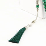 Green Malachite Tasbih Bracelet 33 66 99 Beads Islamic Muslim Tasbih