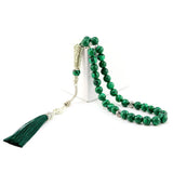 Green Malachite Tasbih Bracelet 33 66 99 Beads Islamic Muslim Tasbih