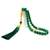 Green Malachite Tasbih Bracelet 33 66 99 Beads Islamic Muslim Tasbih