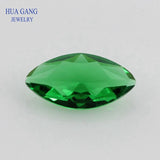 Green Marquise Princess Cut Glass Beads Synthetic Gems 1.5x3~10x20mm