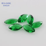 Green Marquise Princess Cut Glass Beads Synthetic Gems 1.5x3~10x20mm
