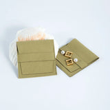 Green Microfiber Velvet Gift Bags 8x8cm Jewelry Organizer Accessories Pouches