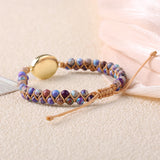 Green Mix Opal Bracelets Adjustable Couple Woven Wristband Bracelet