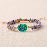 Green Mix Opal Bracelets Adjustable Couple Woven Wristband Bracelet