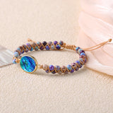 Green Mix Opal Bracelets Adjustable Couple Woven Wristband Bracelet