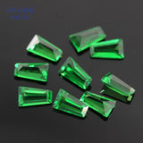 Green Nano Stone Ladder Shape Step Cut Gems 1.5-5mm