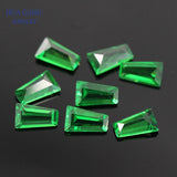 Green Nano Stone Ladder Shape Step Cut Gems 1.5-5mm