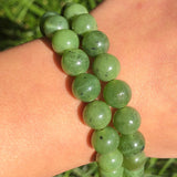 Green Natural Canadian Jade Beads Round Loose 6 8 10 12mm Gemstone Beads