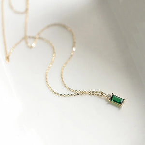 Emerald Green Necklace Silver 925 Victorian Jewelry 18K