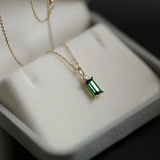 Emerald Green Necklace Silver 925 Victorian Jewelry 18K
