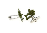 Green Battleplane Style Army Cuff Links Gift