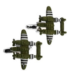 Green Battleplane Style Army Cuff Links Gift