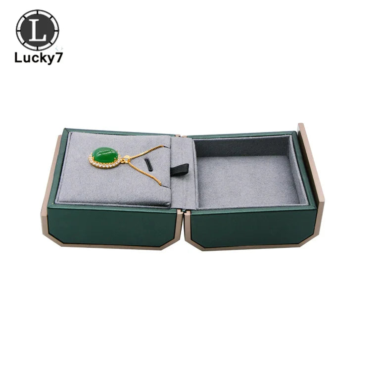 Green Octagonal Magnetic Jewelry Box Pendant Bracelet Box