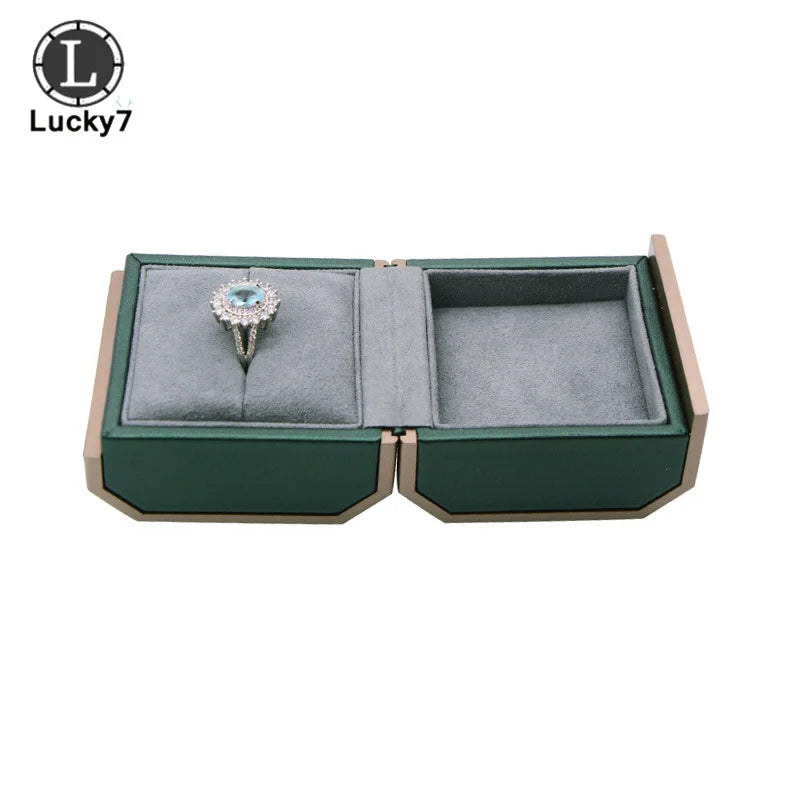 Green Octagonal Magnetic Jewelry Box Pendant Bracelet Box