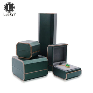 Green Octagonal Magnetic Jewelry Box Pendant Bracelet Box