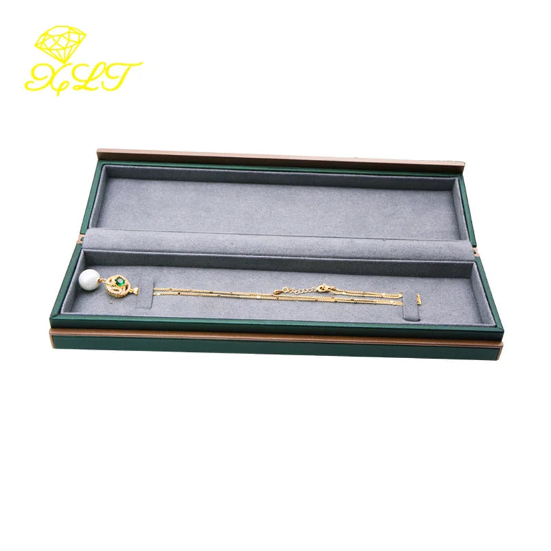 Green Octagonal Magnetic Jewelry Box Pendant Bracelet Set Box