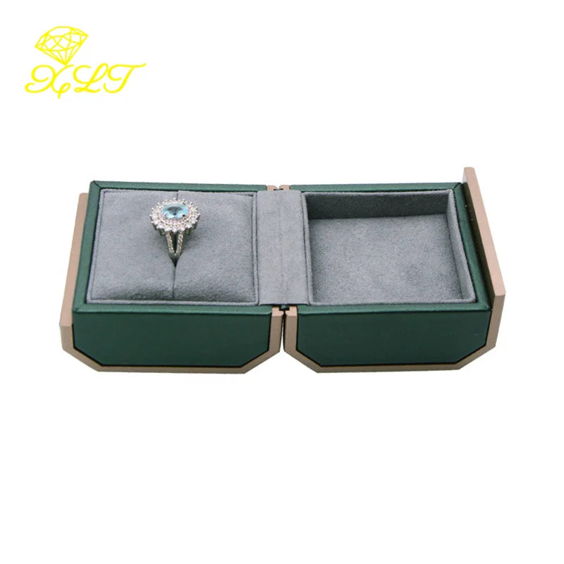 Green Octagonal Magnetic Jewelry Box Pendant Bracelet Set Box