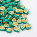 Green Oval Smiley Clay Spacer Beads 20/50/100pcs