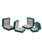 Green PU Leather Jewelry Box Necklace Ring Bracelet Gift Packaging Box