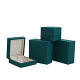 Green PU Leather Jewelry Box Necklace Ring Bracelet Gift Packaging Box