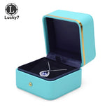 Green PU Jewelry Box Ring Ear Stud Necklace Watch Bracelet Storage