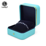 Green PU Jewelry Box Ring Ear Stud Necklace Watch Bracelet Storage