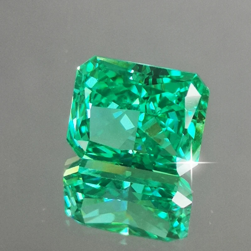 Green Paraiba Tourmaline Radiant Cut Beads for DIY Jewelry