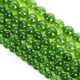 Green Peridot Crystal Stone Beads Round Spacer Bead 4/6/8/10/12MM