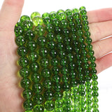 Green Peridot Crystal Stone Beads Round Spacer Bead 4/6/8/10/12MM