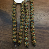 Green Pine Red Coral Nepal Beads For Tibetan Antique Golden Copper Jewelry