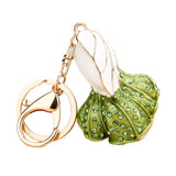 Cabbage Rhinestone Pendant Keychain Crystal Keyring