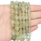 Green Prehnite Jade Faceted Beads for DIY Jewelry Making