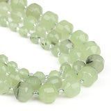 Green Prehnite Jade Faceted Beads for DIY Jewelry Making