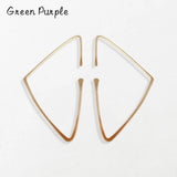14K Filled/925 Silver Triangle Earrings Vintage Boho Jewelry