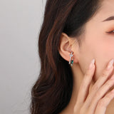 925 Silver Zircon Stud Earrings Gift for Her