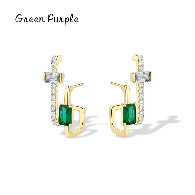 925 Silver Zircon Stud Earrings Gift for Her